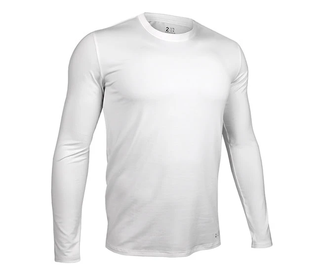 2UNDR Long Sleeve Crew Tee (White)