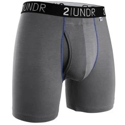 2UNDR Swing Shift Boxer Brief (Grey/Blue)