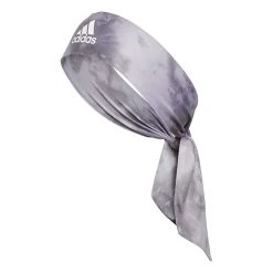 Adidas Alphaskin Print Tie Headband (Grey)