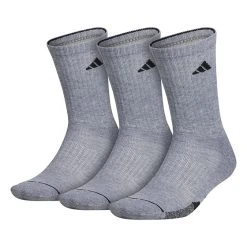 Adidas Men's Cushioned II Crew 3 Pack (M) (Grey)