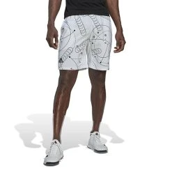 Adidas Club Graphic 9" Short (M) (White)