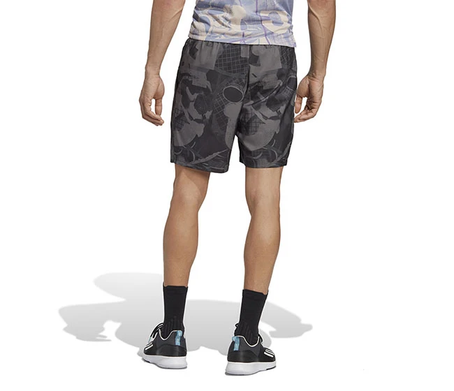 Adidas Club Graphic 7" Short (M) (Grey/Black) - Image 2