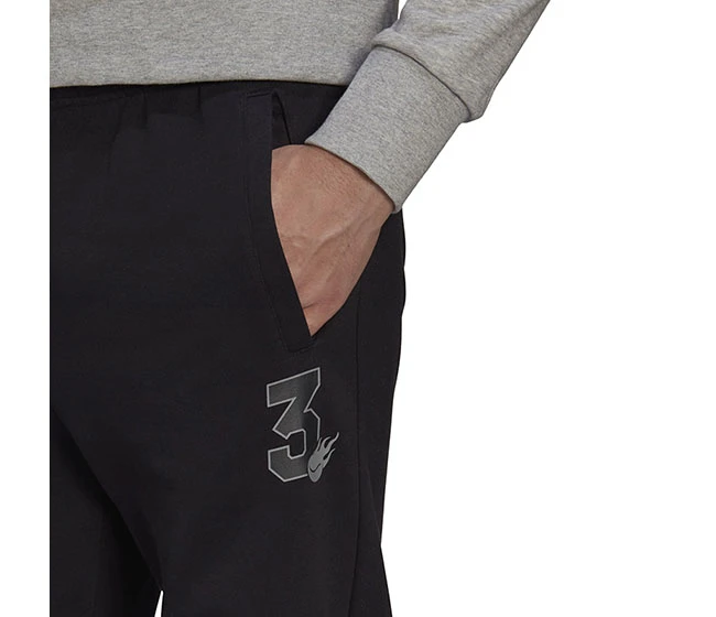 Adidas Tennis Graphic Pant (M) (Black) - Image 4