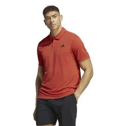 Adidas Club 3 Stripe Polo (M) (Preloved Red)