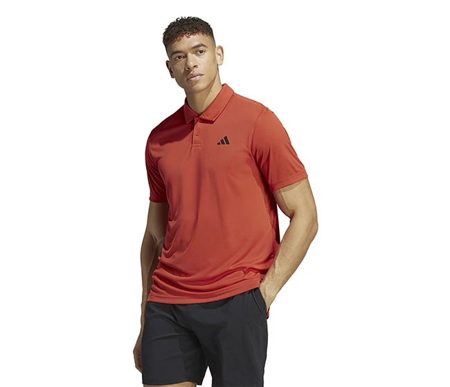 Adidas Club 3 Stripe Polo (M) (Preloved Red)