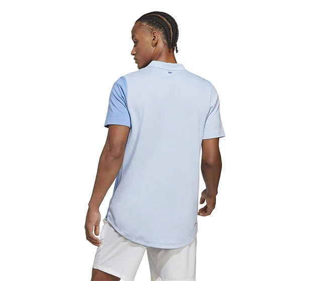 Adidas Clubhouse Color Block Polo (M) (Blue Dawn) - Image 2