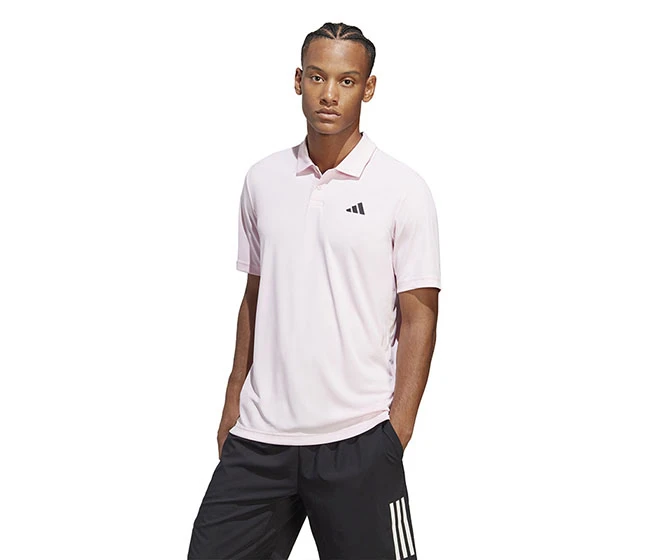 Adidas Club 3 Stripe Polo (M) (Clear Pink)