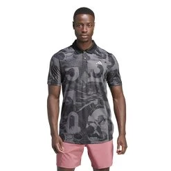 Adidas Club Graphic Polo (M) (Grey)