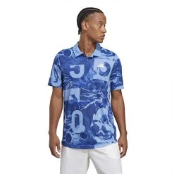 Adidas Club Graphic Polo (M) (Blue Fusion)