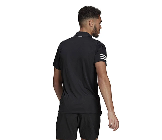 Adidas Club 3 Stripe Polo (M) (Black) - Image 2