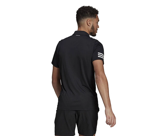 Adidas Club 3 Stripe Polo (M) (Black) - Image 3