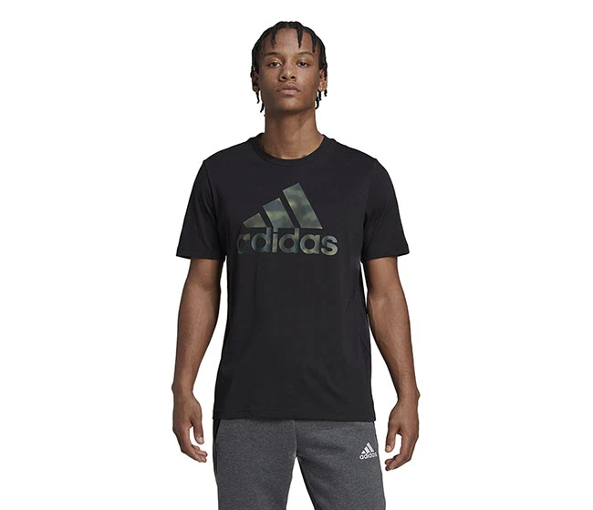 Adidas Essentials Camo Tee (M) (Black)