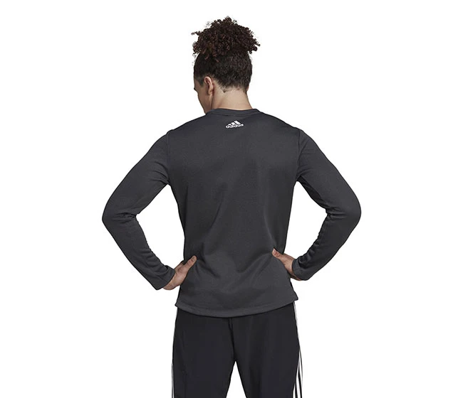 Adidas Train Icons 3 Bar Long Sleeve Crew (M) (Black) - Image 2