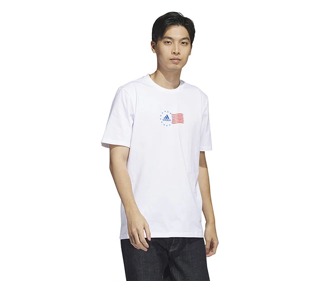 Adidas Americana BOS Graphic Tee (M) (White)