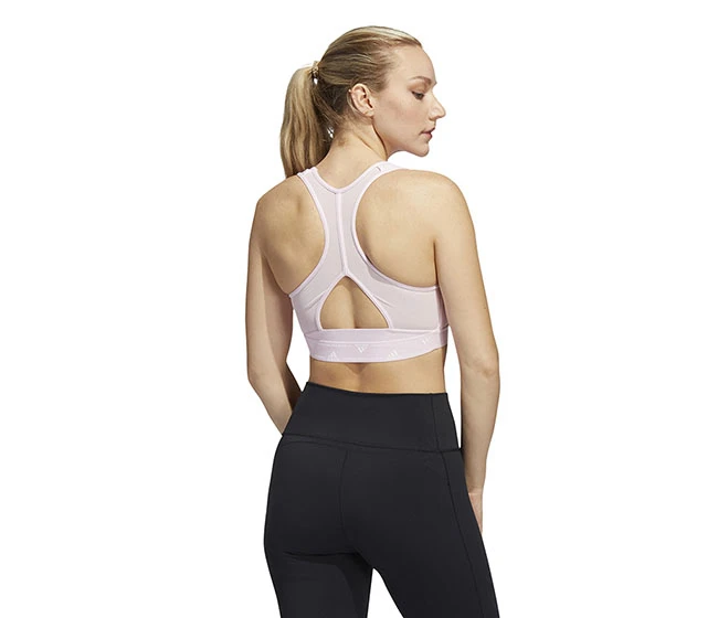 Adidas Powerreact Medium Support Bra (W) (Clear Pink) - Image 2