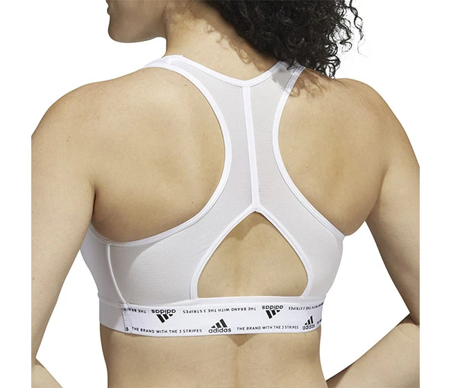 Adidas Powerreact Medium Support Bra (W) (White) - Image 2