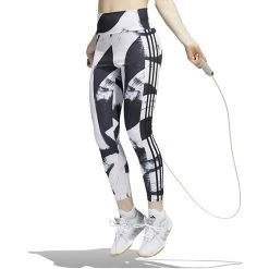 Adidas Print 3 Stripes 7/8 Tight (W) (White/Black)
