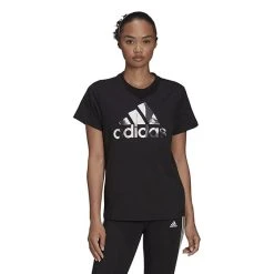 Adidas Print Logo Tee (W) (Black)