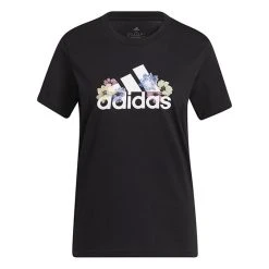 Adidas Floral Graphic Tee (W) (Black)