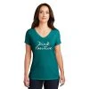 The Dink. The Dink Dink Positive V-Neck Tee (W) (Heathered Teal)