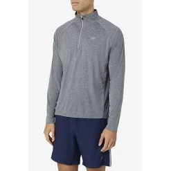 FILA Pickleball 1/4 Zip Long Sleeve (M) (Grey)