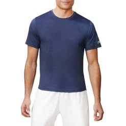 FILA Pickleball Scallop Hem Heather Crew (M) (Navy)