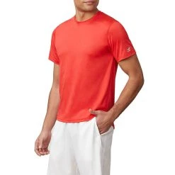 FILA Pickleball Scallop Hem Heather Crew (M) (Red)