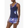 FILA Pickleball Printed Halter Tank (W) (Navy)