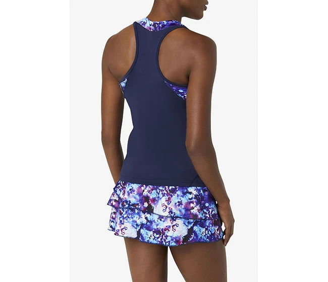 FILA Pickleball Printed Halter Tank (W) (Navy) - Image 2