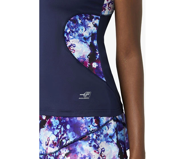 FILA Pickleball Printed Halter Tank (W) (Navy) - Image 3