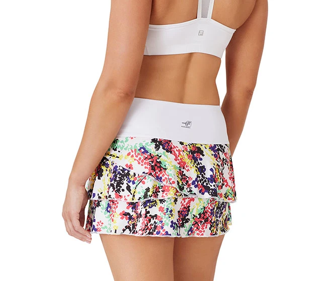 FILA Pickleball Tiered Printed Skort (W) (Multicolor Floral) - Image 2