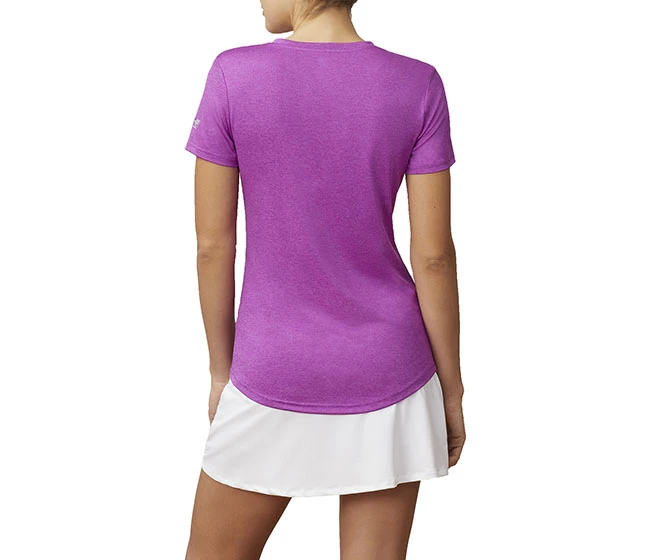 FILA Pickleball Silky V-Neck Tee (W) (Purple) - Image 2