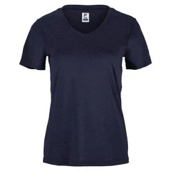 FILA Essentials Short Sleeve V-Neck (W) (Navy)