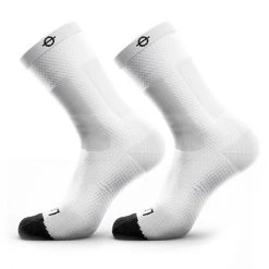 Lasso Men's Athletic Compression Crew Socks 2.0 (M) (White)