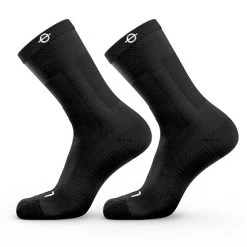Lasso Women's Athletic Compression Crew Socks 2.0 (W) (Black)