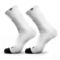 Lasso Women's Athletic Compression Crew Socks 2.0 (W) (White)
