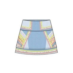 Lucky In Love Long Blossom Skirt (W) (Light Denim)