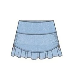Lucky In Love Chambray Ruched Skirt (W) (Light Denim)