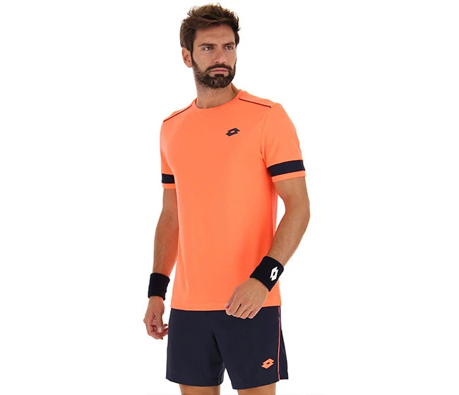 Lotto Superrapida Pickleball V Tee (M) (Orange)