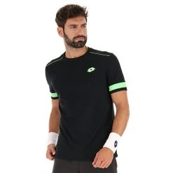 Lotto Superrapida Pickleball V Tee (M) (Black)