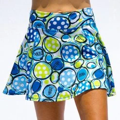 Pickleball Bella Dink 1 A-Line Skort (W) (Blue)