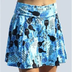 Pickleball Bella Graffiti 2 A-Line Skort (W) (Blue)