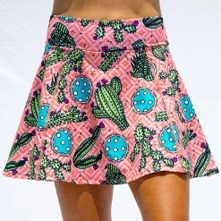 Pickleball Bella Cactus Makes Perfect 1 A-Line Skort (W) (Pink)