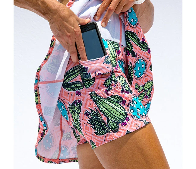 Pickleball Bella Cactus Makes Perfect 1 A-Line Skort (W) (Pink) - Image 3