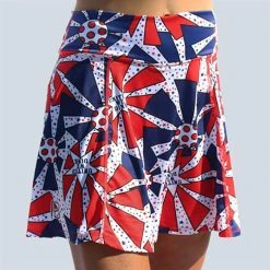 Pickleball Bella United We Dink A-Line Skort (W) (Red/White/Blue)