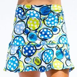 Pickleball Bella Dink 1 Drop Pleat Skort (W) (Blue)