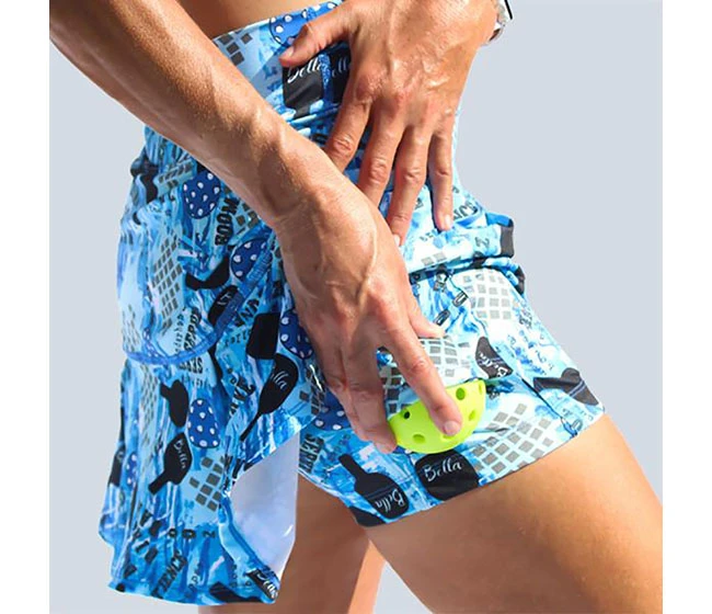 Pickleball Bella Graffiti 2 Drop Pleat Skort (W) (Blue) - Image 2