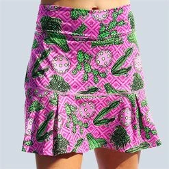 Pickleball Bella Cactus Makes Perfect 2 Drop Pleat Skort (W) (Fuchsia)