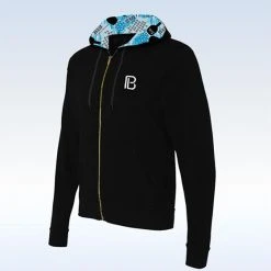 Pickleball Bella Graffiti 2 Full Zip Hoodie (W) (Black)