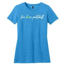 Live Love Pickleball Tee (W) (Turquoise)